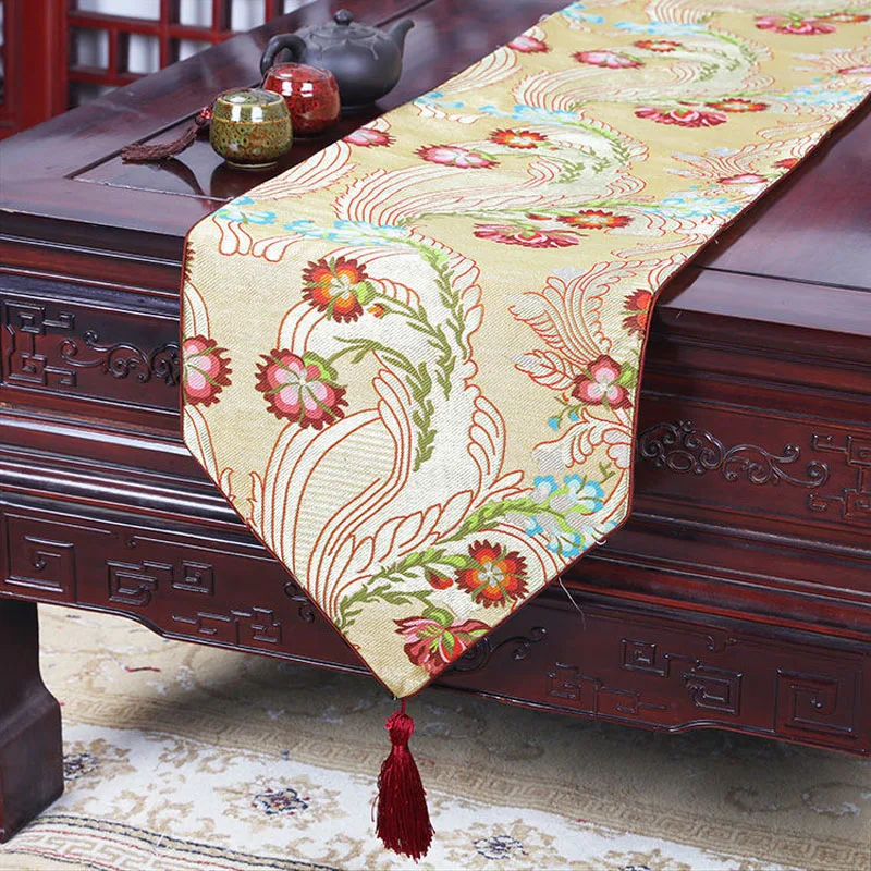 

Modern High-end Fashion Print Table Runner Hotel Dinner Party Wedding Decor Table Flag Exquisite Jacquard Pattern Table Runner