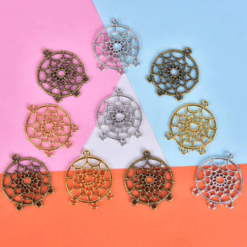 Новые 10 шт./компл. Ловец снов Подвески DIY браслет серьги ожерелье винтажная