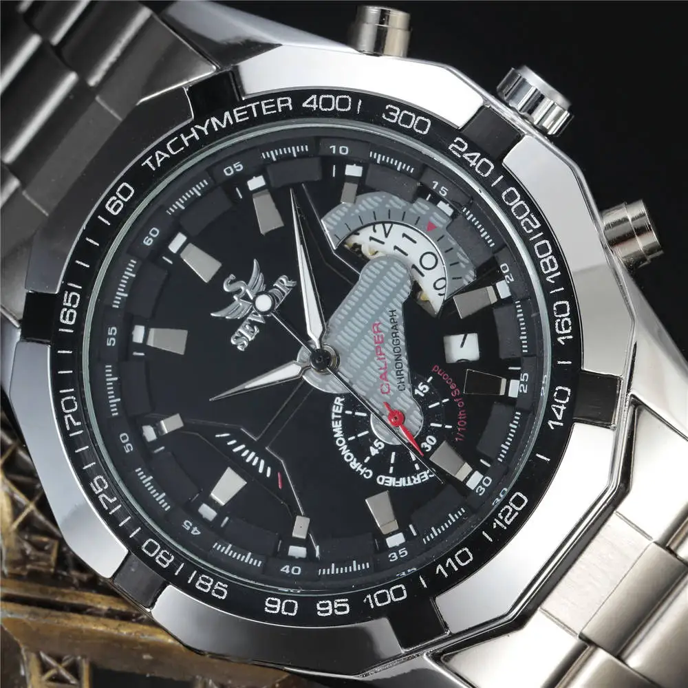 Автоматические механические часы SEWOR мужской роскошный бренд часов мужские