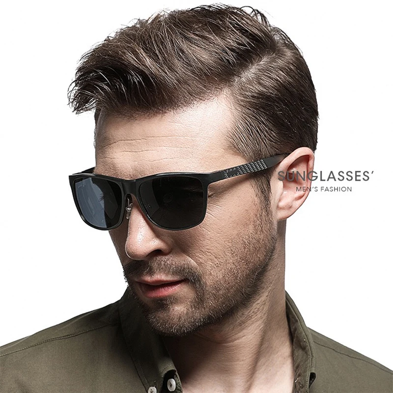 

2021 fashionable man aluminum magnesium polarizing sunglasses full frame personality sport fishing in high quality sunglasses