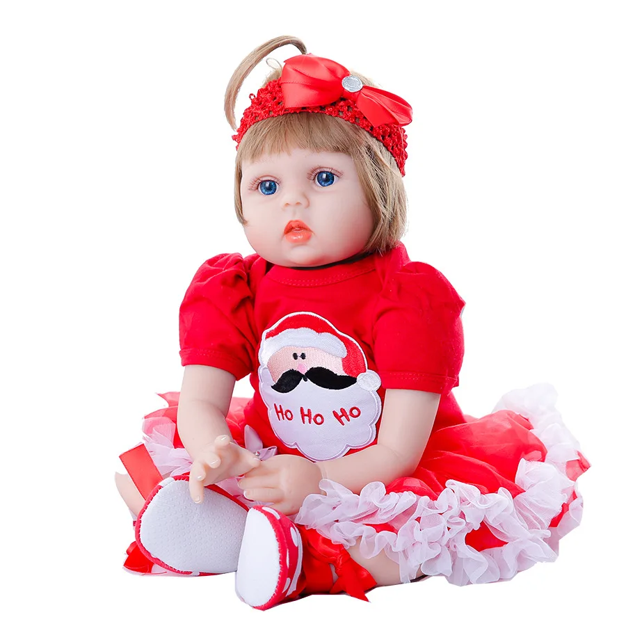 

NPK 55Cm Soft Cloth Body Bebe Reborn Dolls Realistic Baby Dolls Girls Toddler Doll Childrens Toys Newborn Playmate Doll Gifts