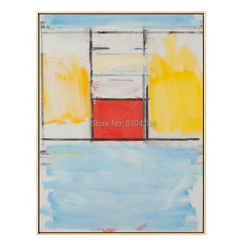 Простой дизайн художественная ручная роспись геометрия картина маслом на холсте