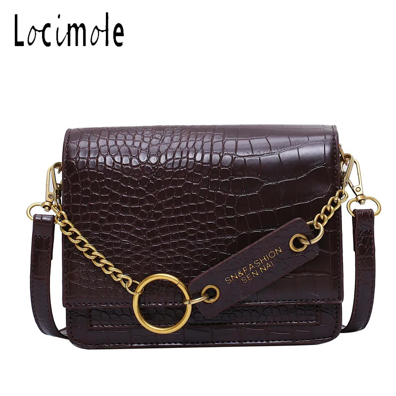 Женская сумка-мессенджер Locimole винтажная сумка через плечо с узором крокодиловая