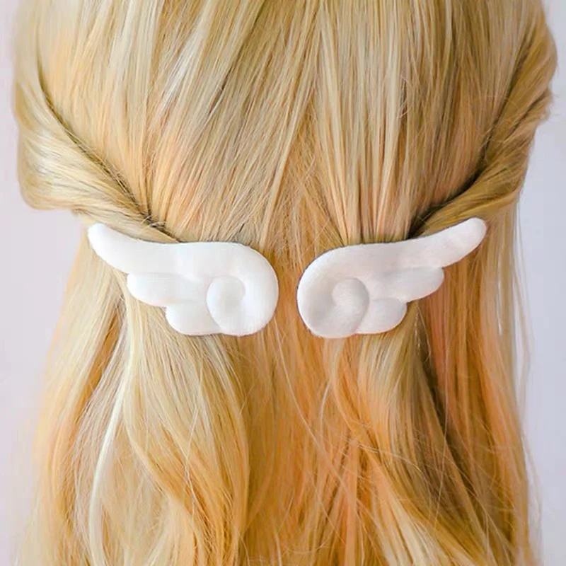 

Anime Angel Cosplay Wings Hair Accessories Girls Kids Cartoon Cute Plush Childr Pins Side Hair Clips Barrettes Hairpins Headwear