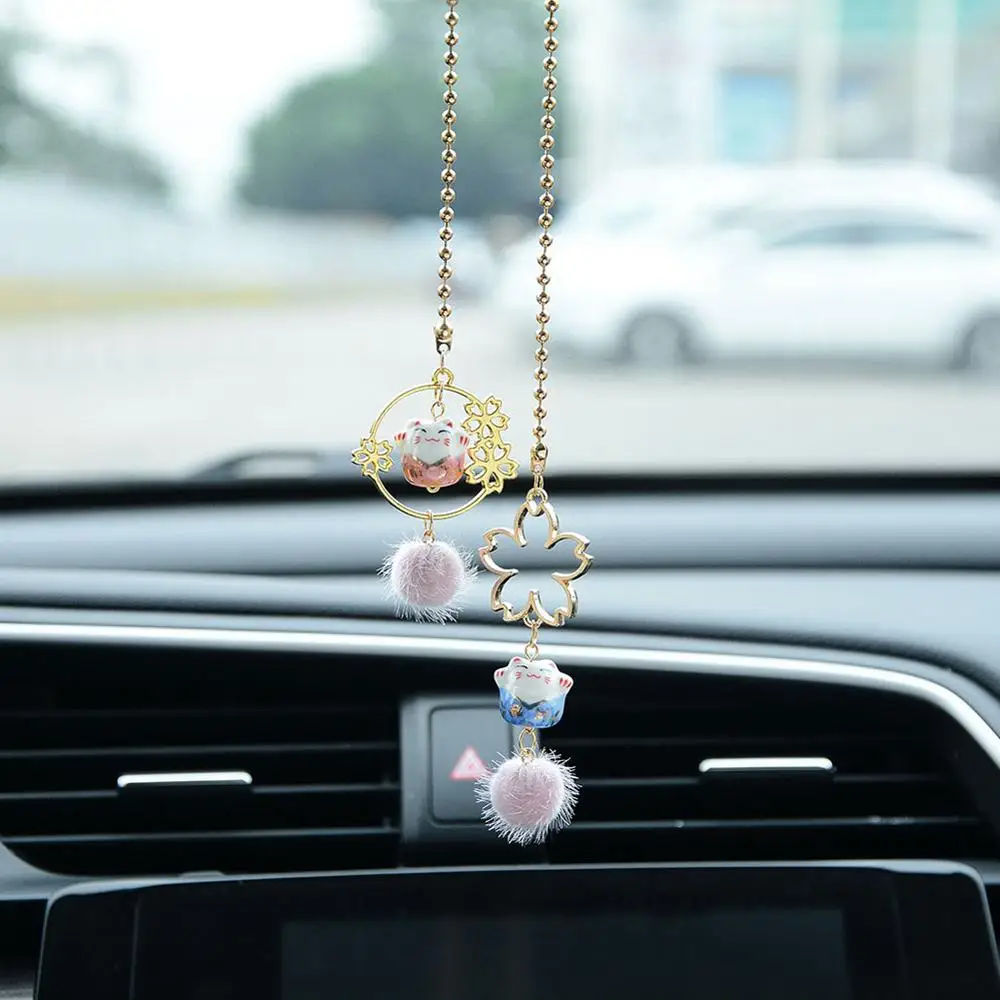 

С симпатичными машинками кулон Lucky Cat подвеска для зеркала заднего вида Личность Творческая Автомобильная подвеска богиня подвесные автомо...