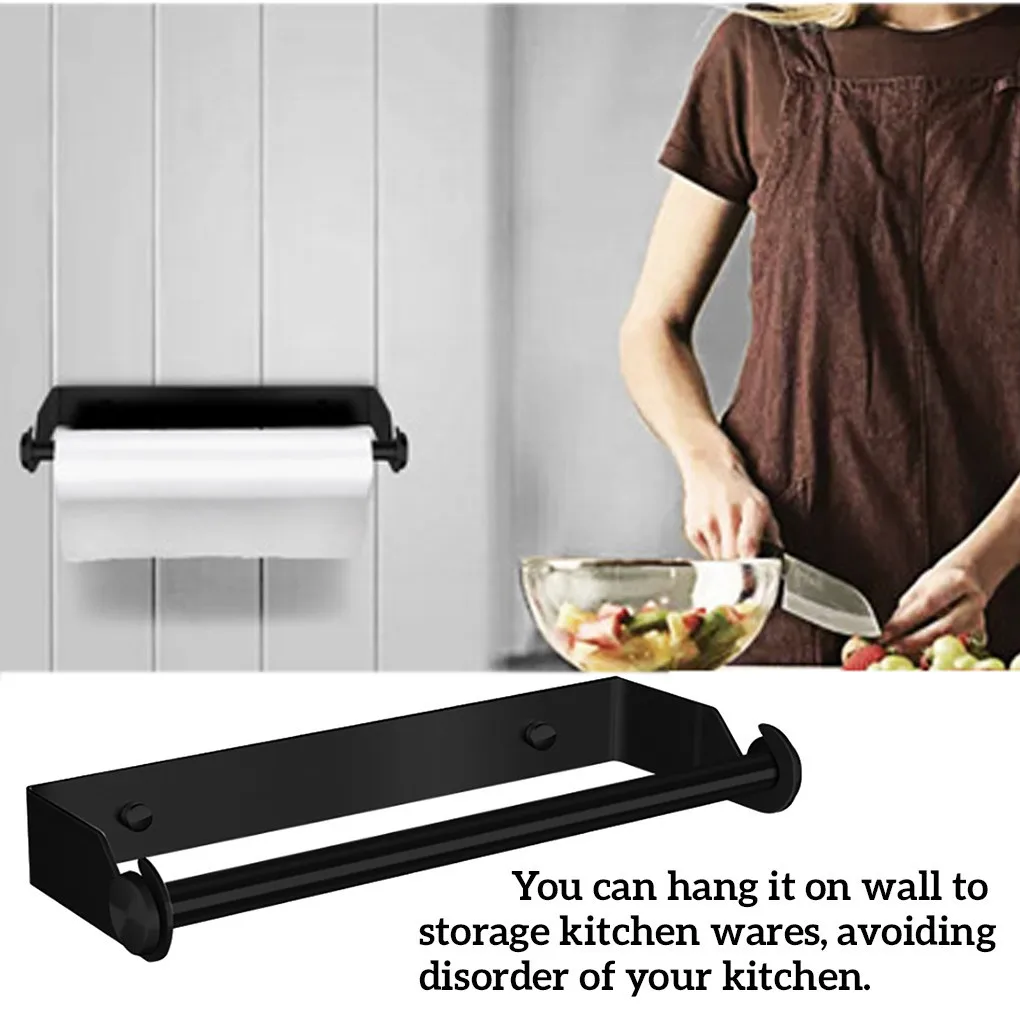 

Kitchen Roll Paper Self Adhesive Wall Mount Toilet Paper Holder Stainless Steel Bathroom Tissue Towel Accessories Rack Holders