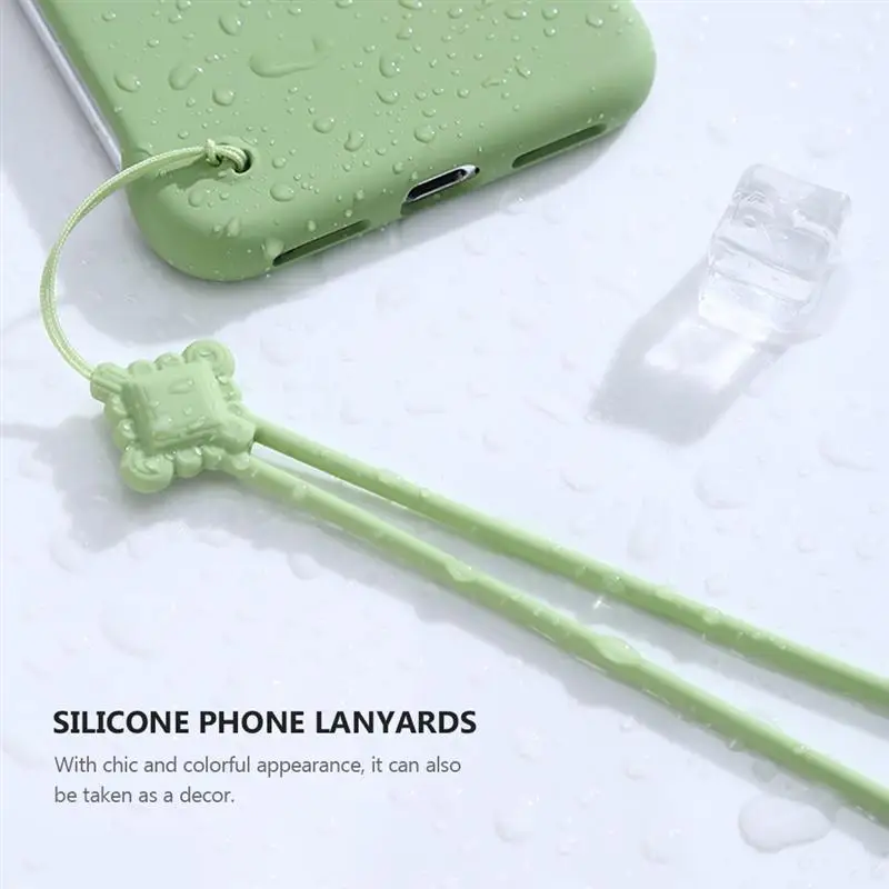 

10 Pcs Elastic Mobile Phone Straps Colorful Silicone Lanyards for USB Flash Disk