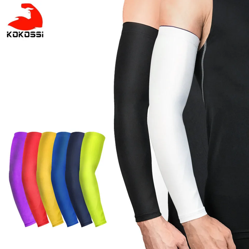 

KoKossi Sports Arm Compression Sleeve Basketball Cycling Arm Warmer Summer Running UV Protection Volleyball Sunscreen Bands