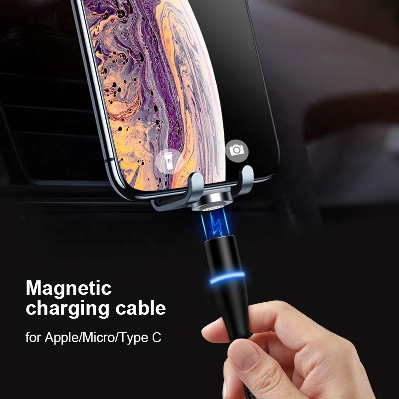 Магнитный кабель USB Starplat Type-C/Micro/Lightning для телефонов iPhone/Android 3A 1 м | Мобильные