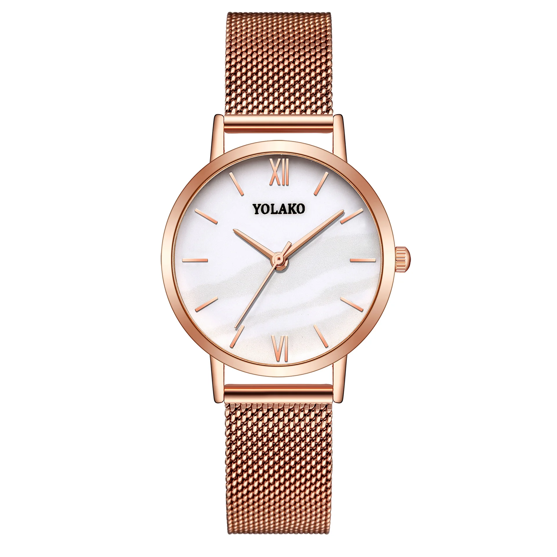 

Fashion Rose Gold Mesh Band Creative Malachite Female Wrist Watch Luxury Women Quartz Watches Relogio Feminino Drop Shipping