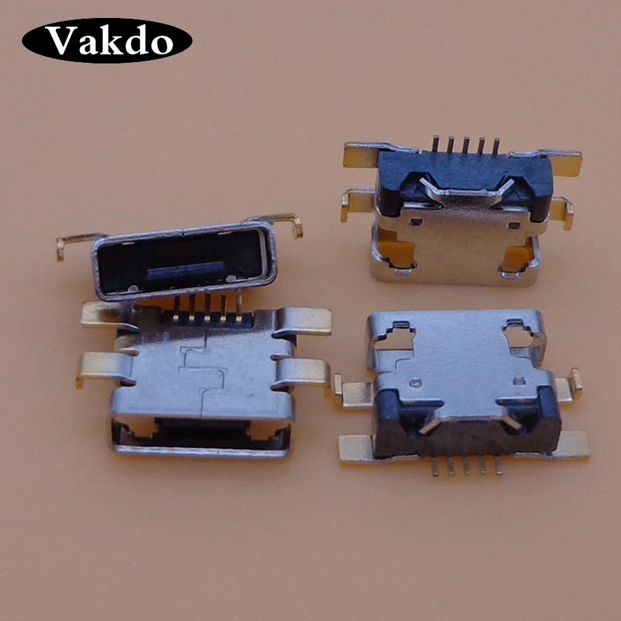 1 100 шт. разъем Micro USB 5 P контактный micro female для зарядки порт V8 и передачи данных