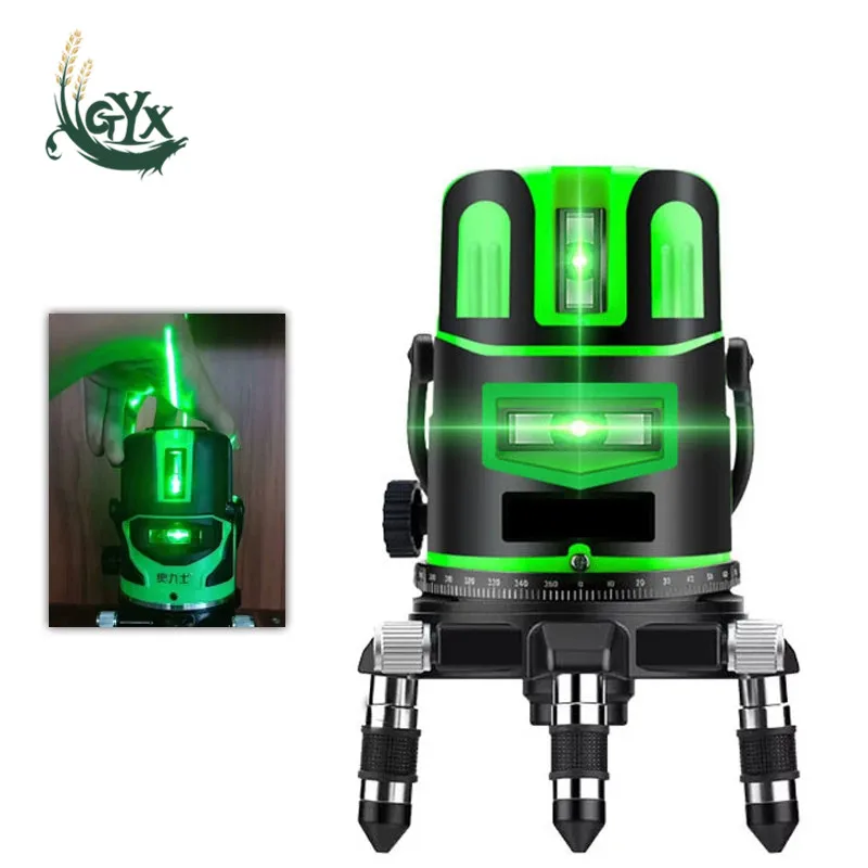 

Green / Infrared laser level / High precision / Strong light thin line / 5 lines / Outdoor automatic leveling / Small portable