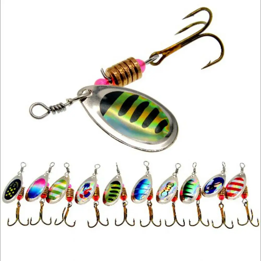 

10PCS 3.5g Fishing Lures Artificial Bait Fish Tackle Hooks Crankbait Wobblers Swimbait Spoon Trout