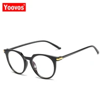 yoovos round glasses women 2021 eyeglasses for women blue light eyewear brand design glasses transparent frame retro okulary