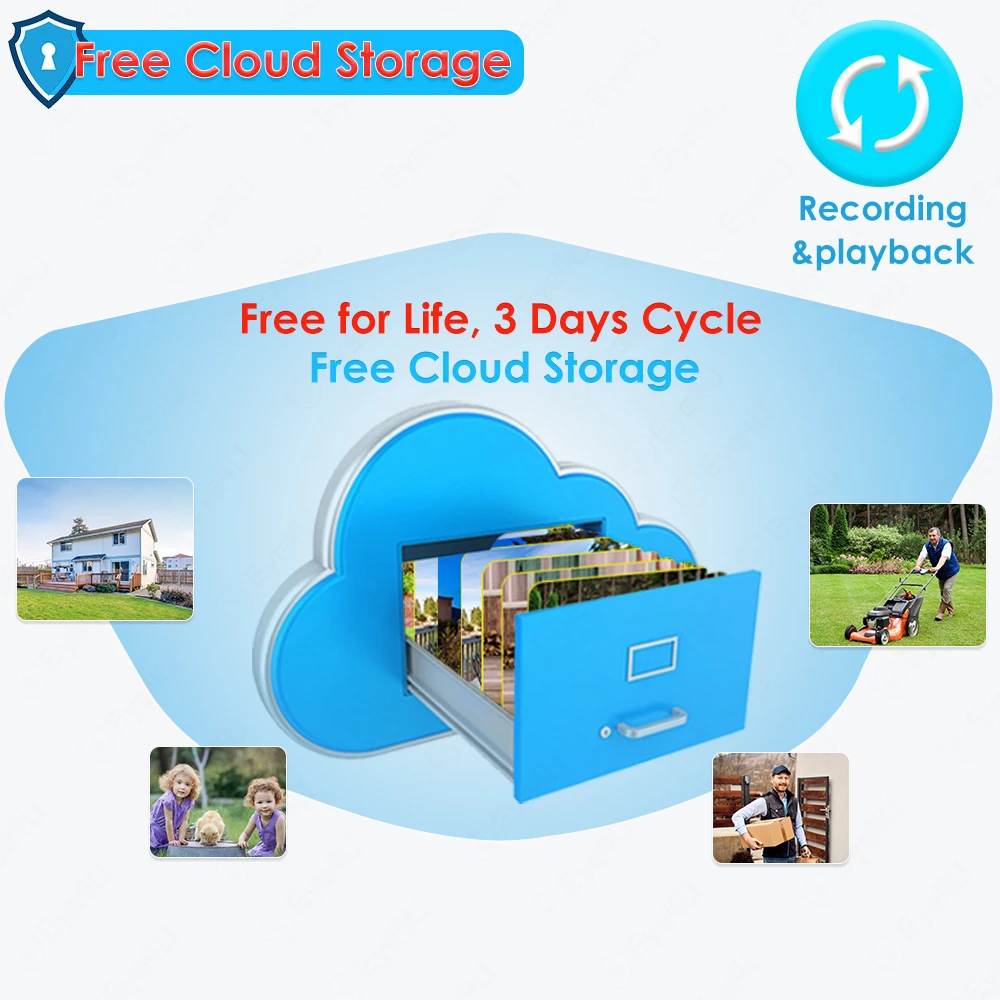 Vstarcam WiFi Video Doorbell 1080P HD Free Cloud Storage For Life Wireless Camera Intercom PIR Alarm Smart Home | Безопасность и