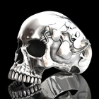 Мужское Винтажное кольцо Goth в стиле панк с дьявольским черепом
