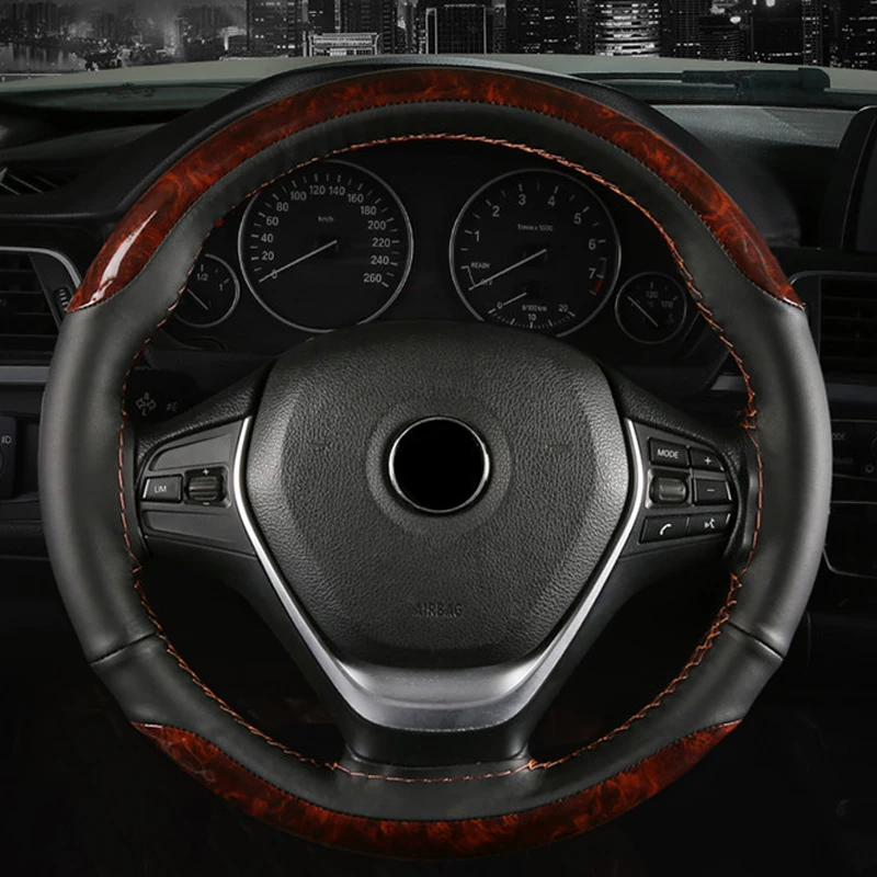 Деревянные Чехлы рулевого колеса автомобиля 5 стилей противоскользящие
