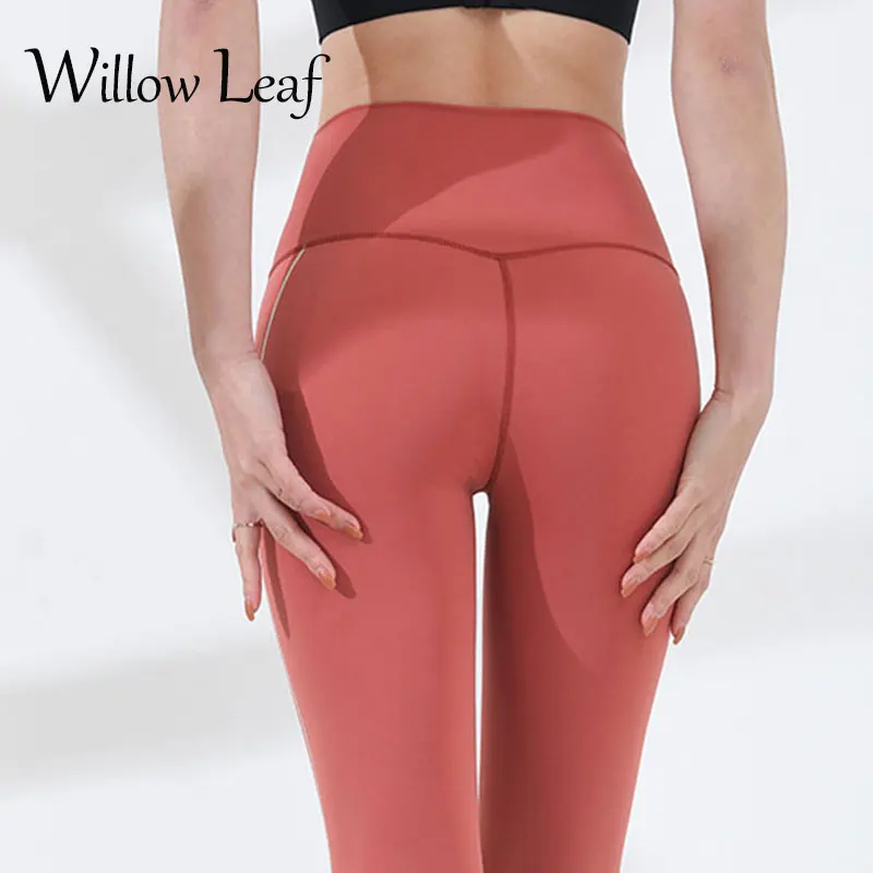 

Женские Бесшовные Леггинсы с принтом ивового листа, леггинсы с эффектом пуш-ап для занятий спортом, фитнесом и высокой талией