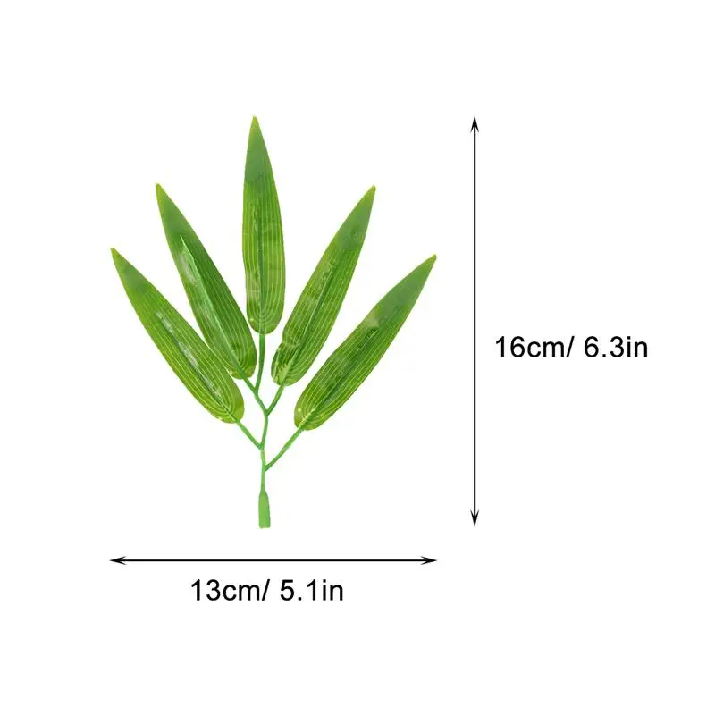 50 шт. искусственные бамбуковые листья ветки растения свадебные украшения для