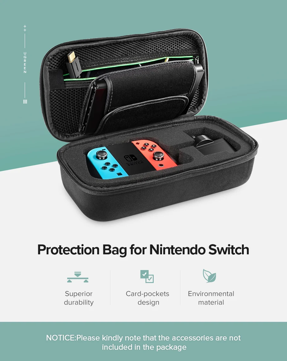 Ugreen сумка для хранения для kingd Switch Lite nintendo s Чехол для консоли Switch прочный Чехол Nitendo для NS nintendo Switch аксессуары