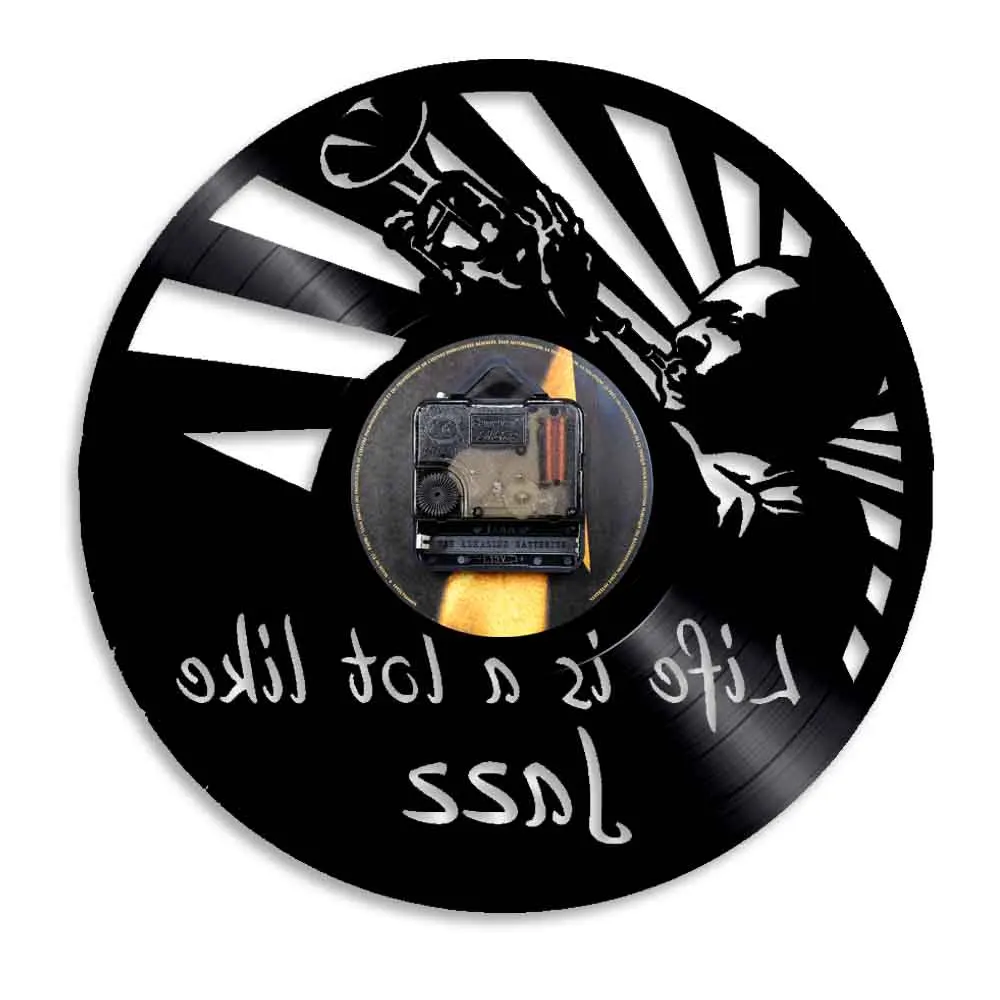 Джаз очень нравится виниловые часы для записи музыки цитаты настенные винтажные