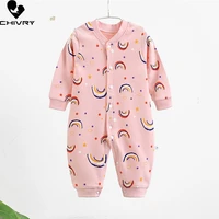 new 2021 newborn baby boys girls rompers spring autumn long sleeve cute cartoon print jumpsuit toddler playsuit infant clothing