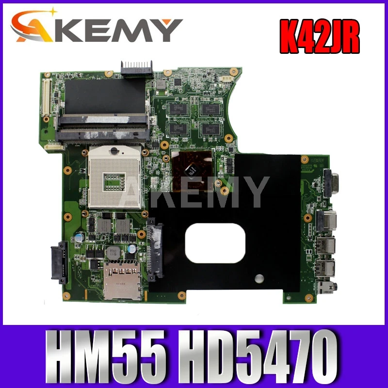 

Akemy K42JR материнская плата для ноутбука For Asus k42j K42JZ K42JB K42JY X42J K42JE материнская плата для ноутбука 100% протестирована нетронутым REV: 2,0 HM55 HD5470