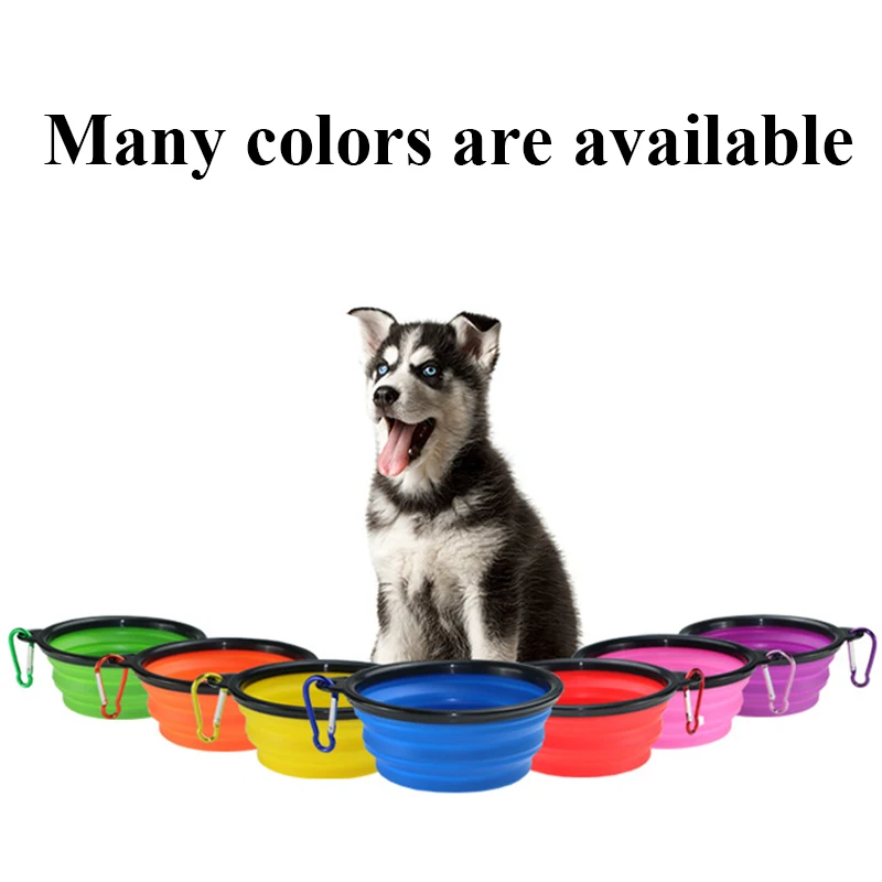 

1000ml Large Collapsible Dog Pet Folding Silicone Bowl Outdoor Travel Portable Puppy Food Container Feeder Dish Bowl