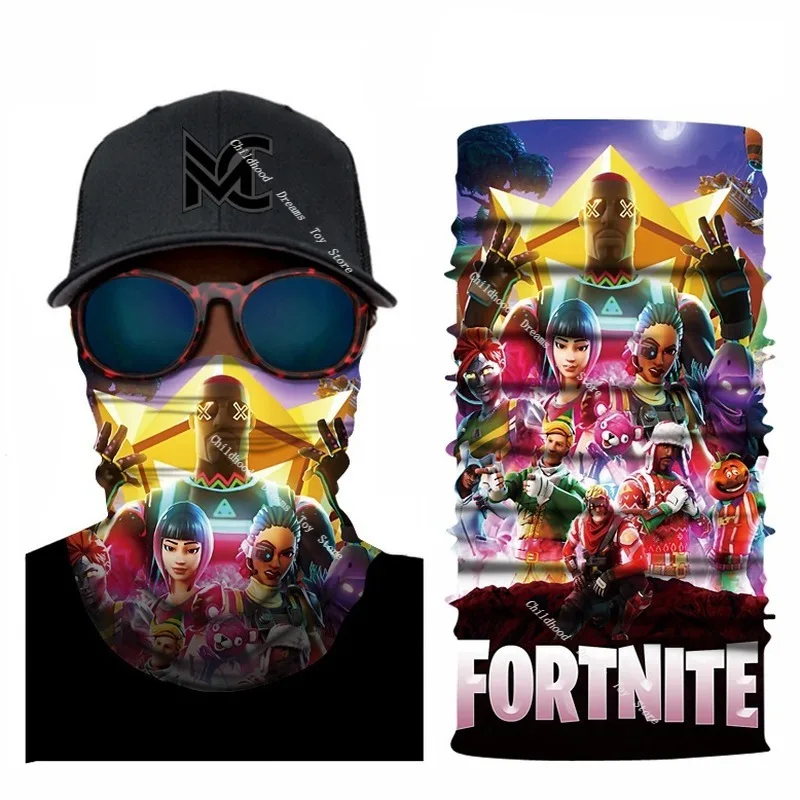 3d головной платок Fortnite с цифровой печатью обогреватель шеи маска для лица