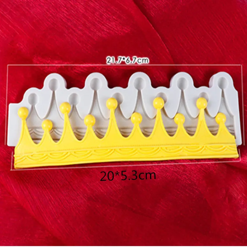 Силиконовая форма в форме короны Yolife 3D для украшения торта из мастики детская