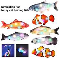 electronic jumping pet cat toy fish usb charging simulation fish toys electric for dog cat chewing playing biting supplies