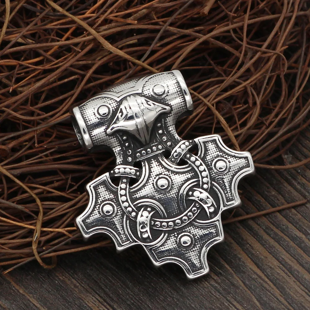 Скандинавский Викинг odin Ворон Тор молот Mjolnir ожерелье из нержавеющей стали |