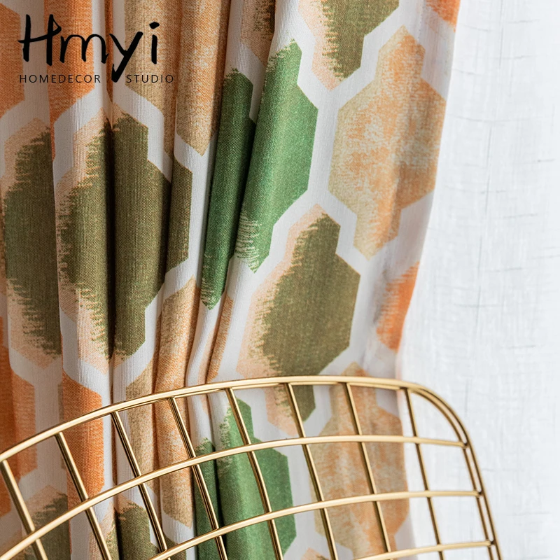 Светонепроницаемые занавески современные красочные красивые геометрические