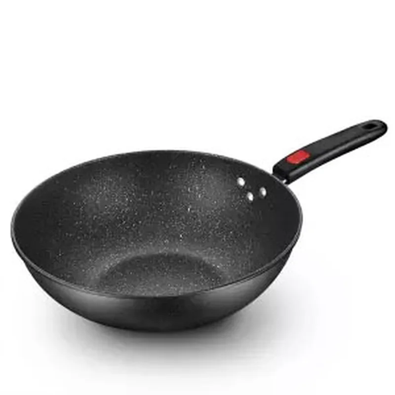 

Frying Pan Non-stick Pan Back Wheat Stone Wok 30CM32CM34CM Household Wok No Oil Smoke Pot Non-stick Pot Iron Pot