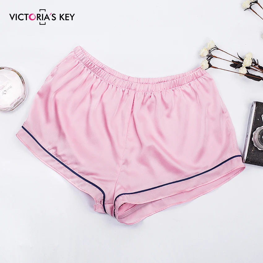 Викторианский ключ, контрастная полоска сбоку, темно-синий топ на бретельках, атласные шорты, костюмы, женская летняя Домашняя одежда, Женский пижамный комплект, сексуальное ночное белье