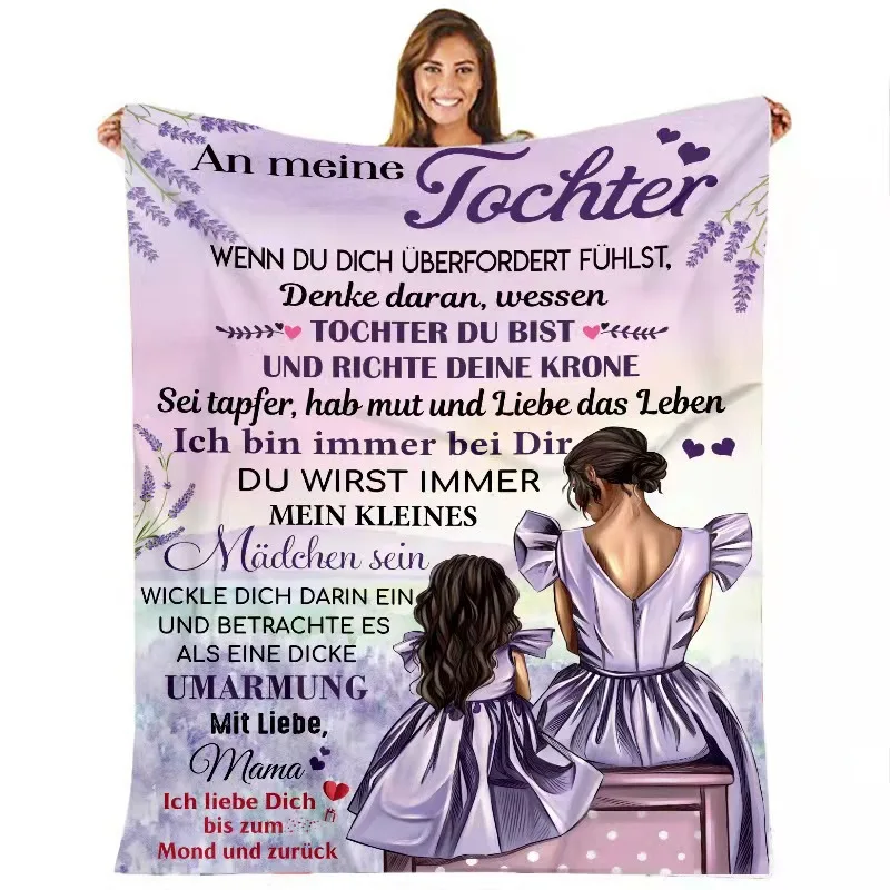 

Popular German Double-sided Fleece Digital Printing Flannel Blanket Coral Fleece Blanket Letter Blanket Envelope Blanket