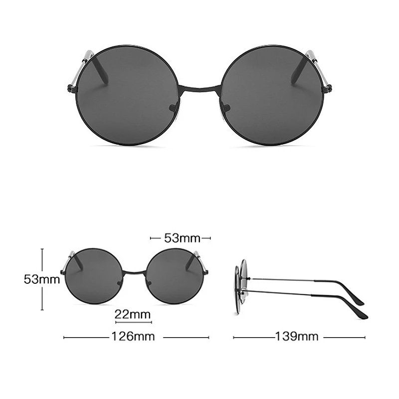 Солнцезащитные очки круглые для мужчин и женщин небольшие винтажные брендовые