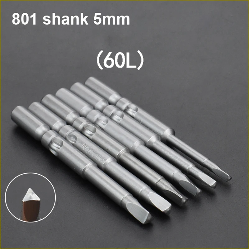 6 шт./компл. 801 Нескользящие Магнитный Треугольники отвертка бит S2 Сталь 5 мм