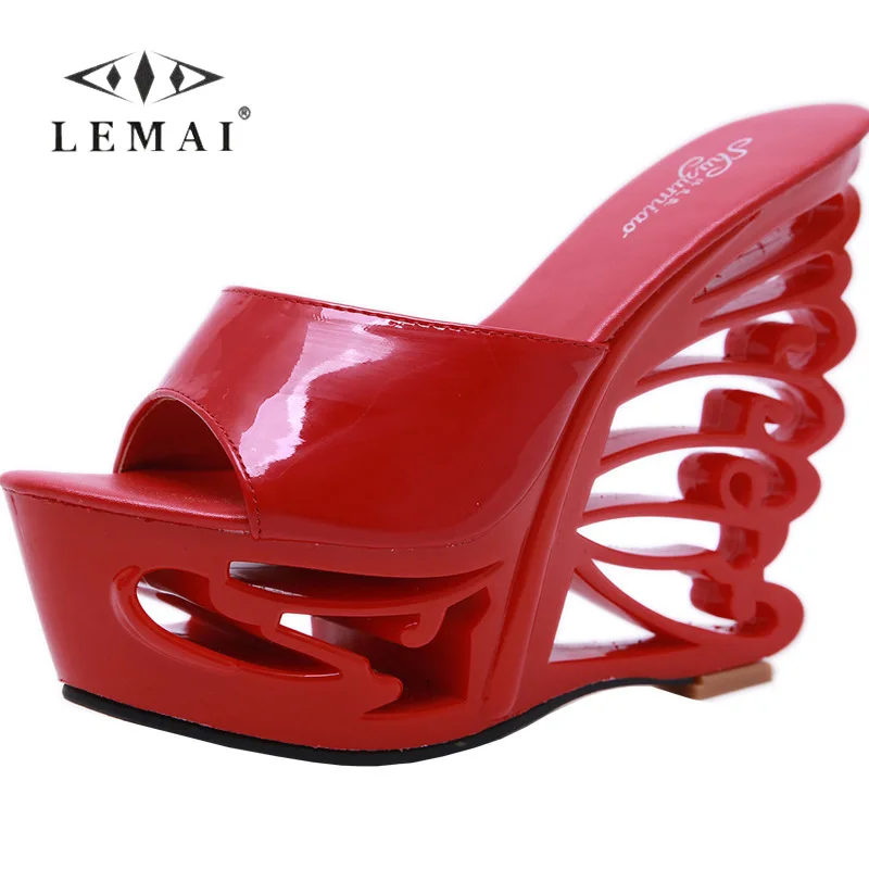 

LEMAI Summer Women High Heels Sandals Hollow Heels Party Club Sexy Shoes Platform Peep Toe Sandals 2021 for Women Size 34-39