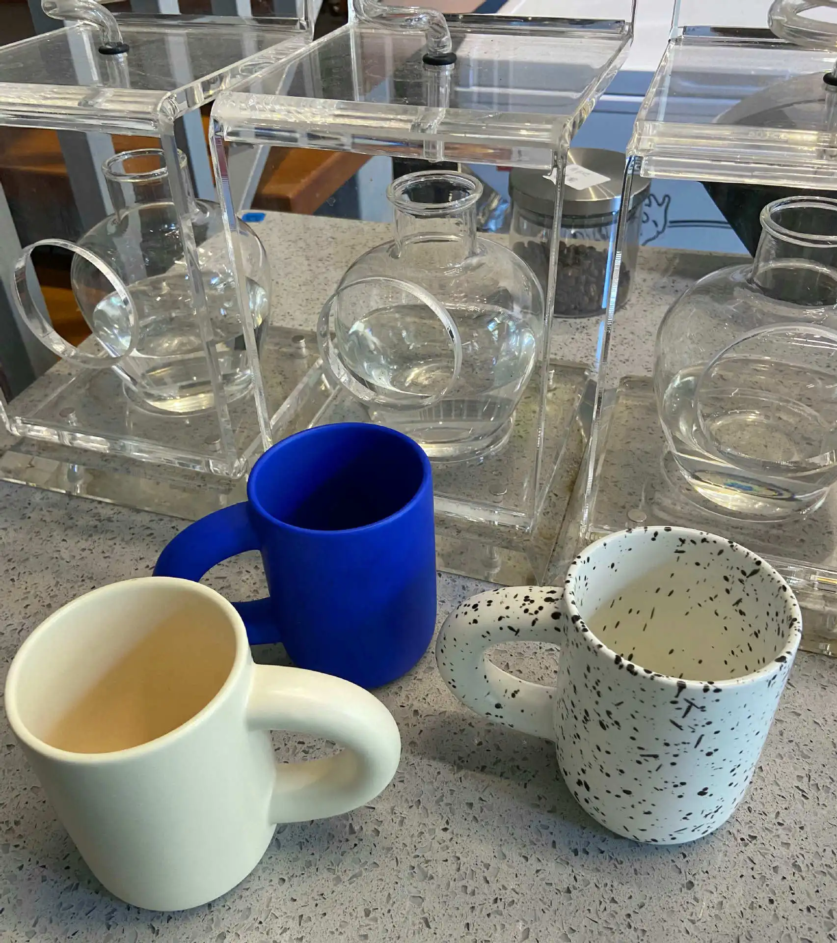 Скандинавская сетка Ins красная большая кружка с ушками керамическая Толстая