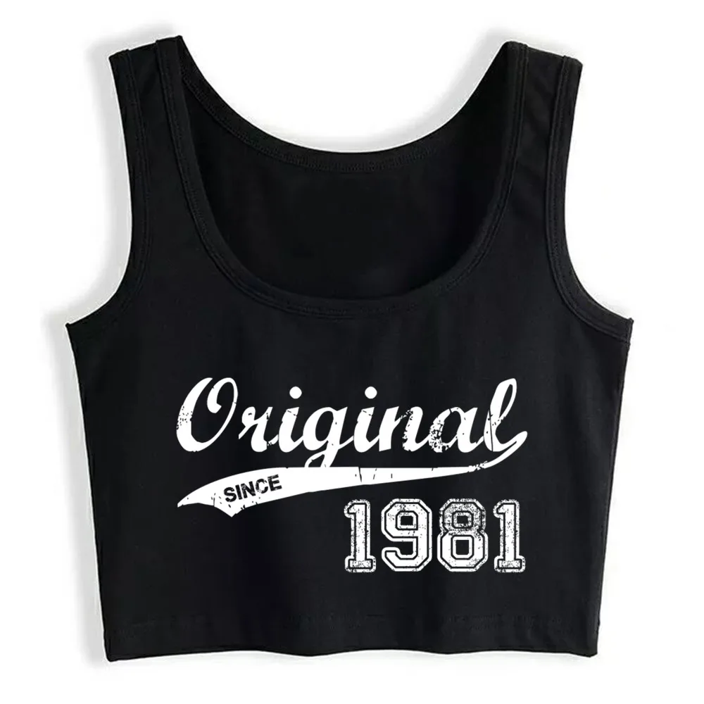 

Crop Top Women 1981 Harajuku Tank Top Women Funny Women Clothes