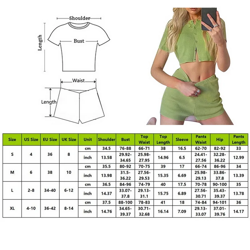 

Women's Sleepwear Solid Color Short Set Pajamas For Women Pajama Set Sweet Short Sleeve T Shirts & Shorts Summer Pijama