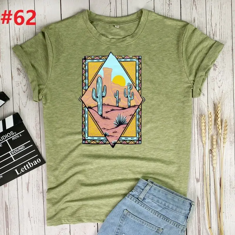 

Cactus Funny Print T Shirt Women Funny Short Sleeve Summer Tshirt Casual O Neck Tee Shirt Femme Harajuku Fashion ladies Tops
