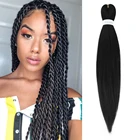 Предварительно растянутая текстура Yaki, легкие косички с эффектом омбре, окрашенные в горячую воду, Синтетические Искусственные косички для вязания крючком