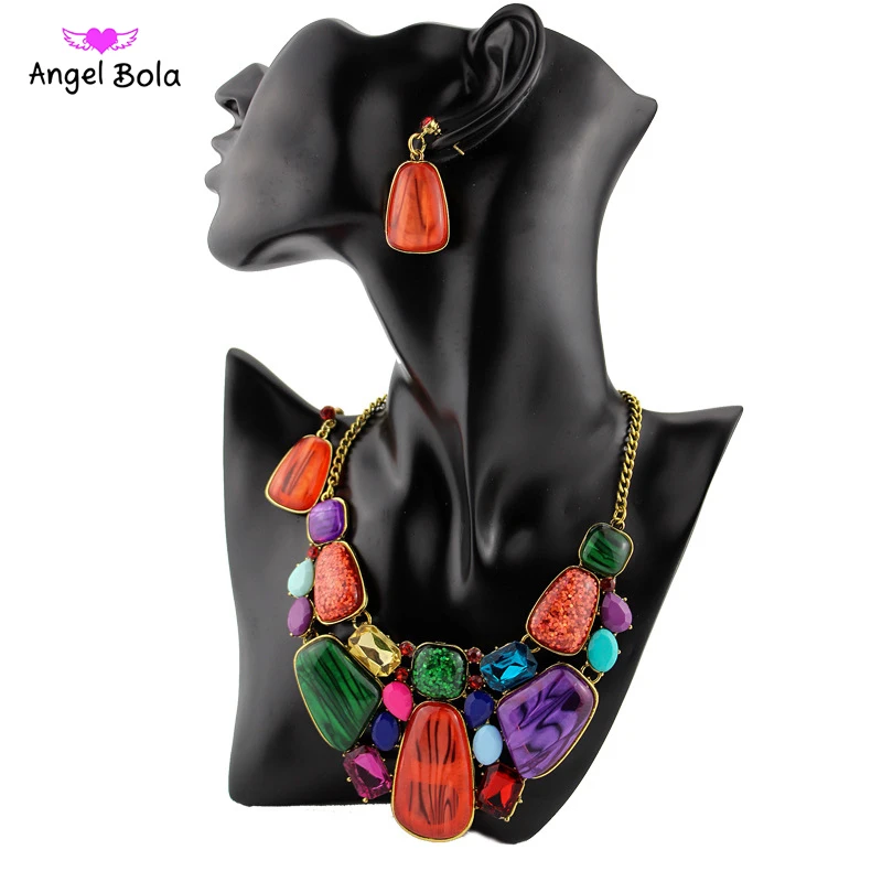 Элегантные тканевые ожерелья и подвески из смолы ручной работы