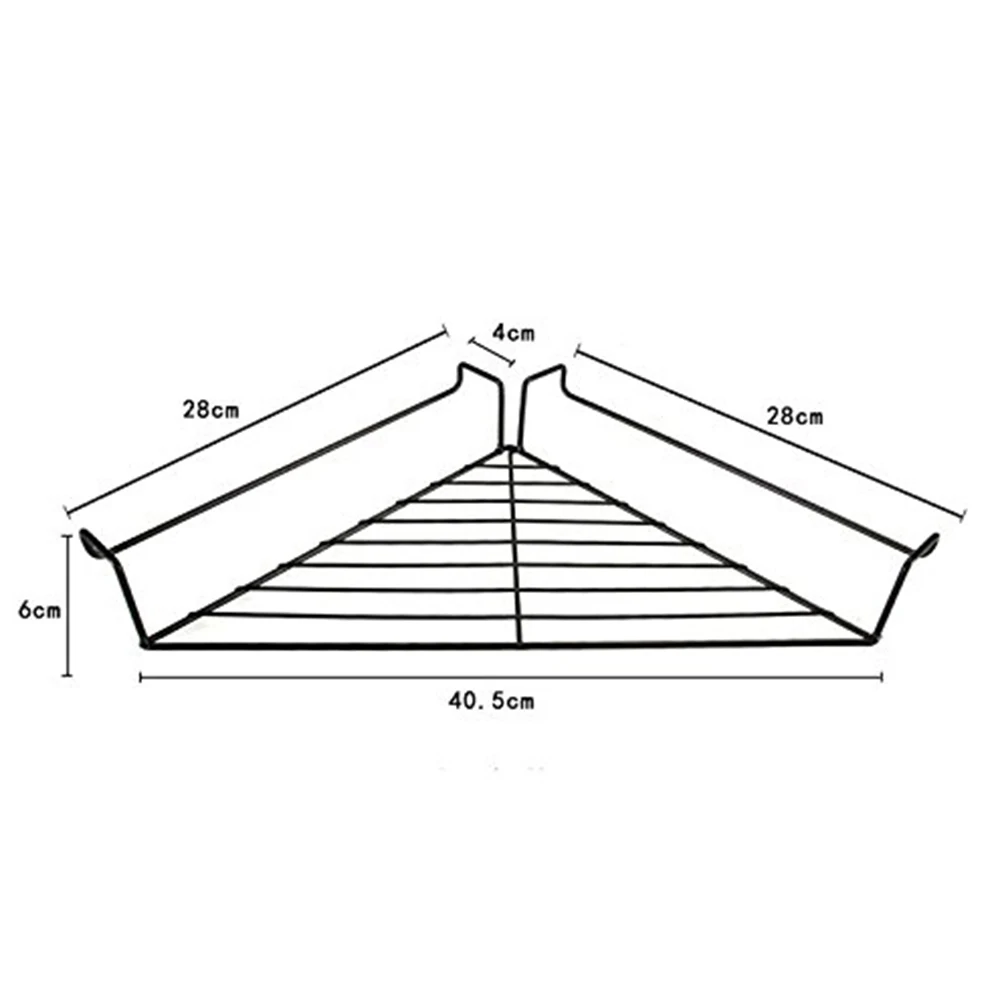Черная современная металлическая офисная подвесная угловая полка для хранения
