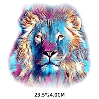 colorful lion patches iron on transfers for clothing mens t shirt clothing thermoadhesive patches stickers on clothes appliques