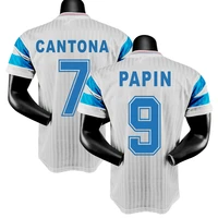 1990 1991 retro soccer jersey om home white waddle cantona papin football shirts camiseta uniforms in stock