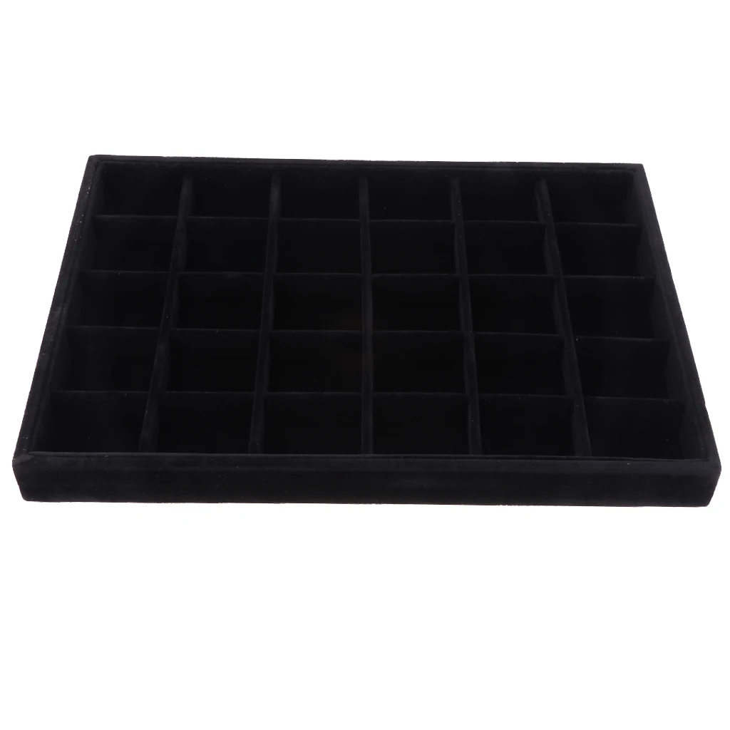 Бархатный Штабелируемый поднос для украшений премиум-класса демонстрационный