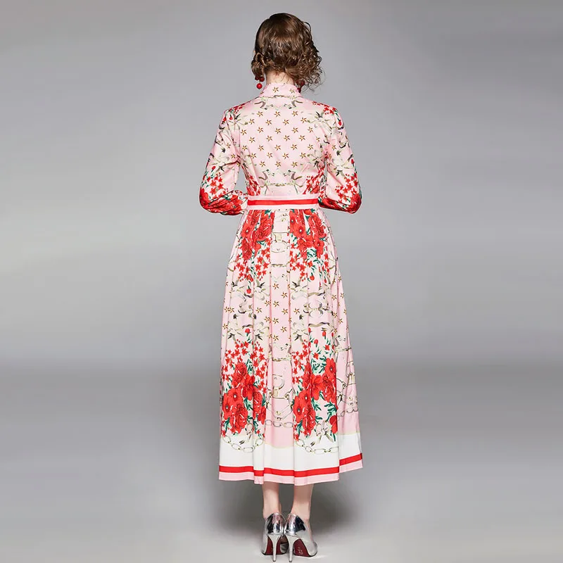 HAMALIEL высокое качество взлетно-посадочной полосы осенние женские макси платье